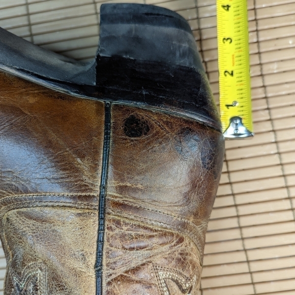 Stetson Boots custom made men\'s brown leather platform Western cowboy boots sz 1 main image 10